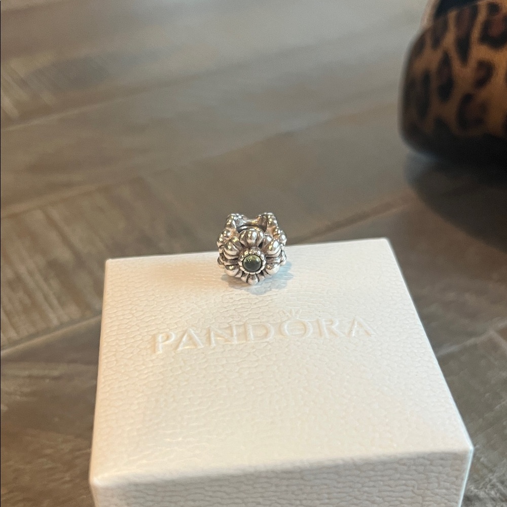 Pandora Silver and Black peridot